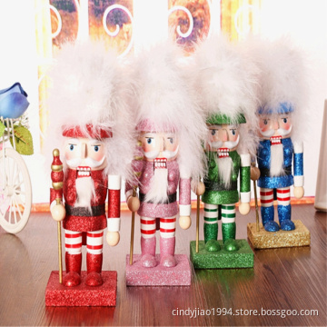 21CM Wooden Soldier Nutcracker for Christmas Decoration